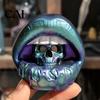 Durable Resin Craft Ornaments Halloween Decoration, Skull Ghost Mouth Gnome Figurine for Home Decorations For Table Tiered Tray, Cute Spooky