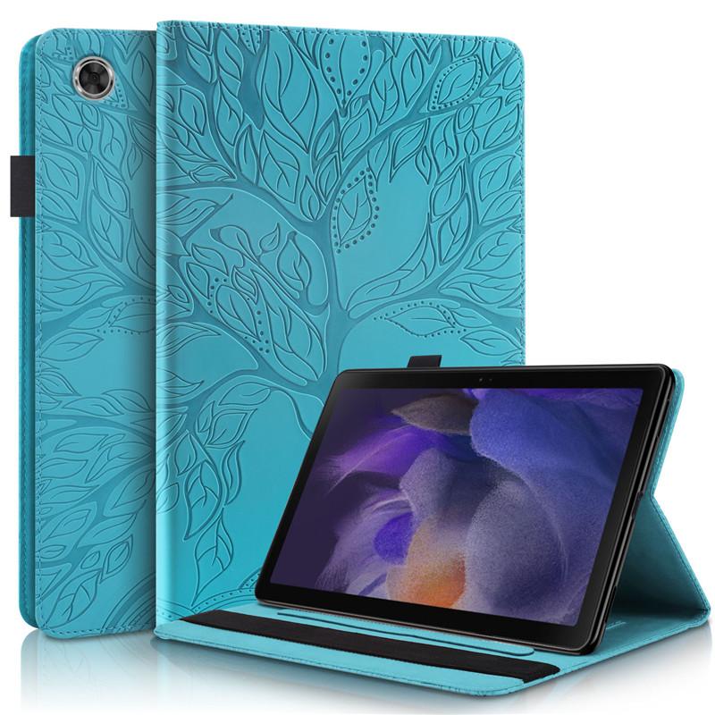 For Samsung Tab A11 Case 8.7 Inch Embossed Tree PU Leather Wallet Flip Cover for Funda Galaxy Tab A11 8.7 2025 Case SM-X130 X135