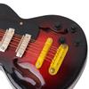 Miniature Tilia Handicraft Guitar Mold Electric Guitar Instrument Model with Gift Package