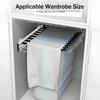 Pull-out Pants Rack Wardrobe Clothes Hanger Bedroom Non-slip Trouser Hanger Left Right mounted Clothes Rack Aluminum Alloy