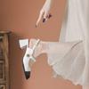 Splicing women's shoes bag head with Mary Jane thick heel empty single shoes women's sandals