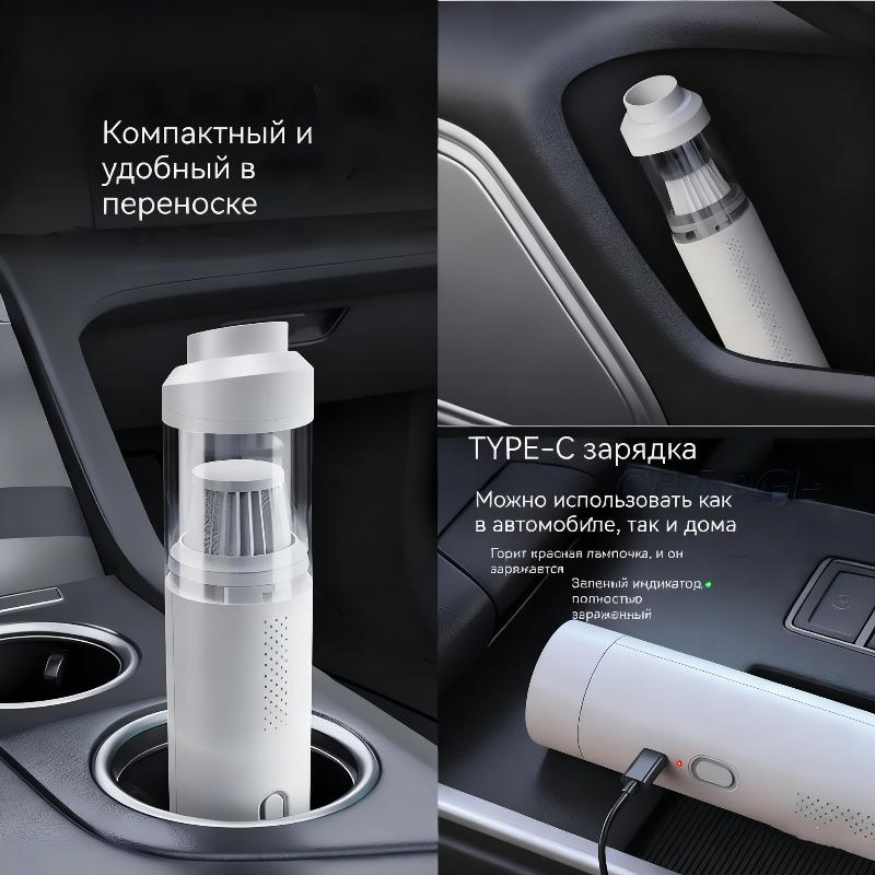 13000pa Mini Portable Vacuum Cleaner Cordless Handheld Vacuum with 3 Suction Heads Easy To Clean for Desktop Keyboard Car Tools