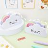 Desktop Cloud Design Tape Dispenser Cutter with Rainbow Tape Roll, Practical Stationery for Home Office & School Desk