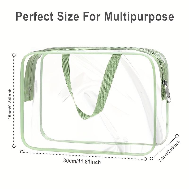 reusable clear PVC board game organization bag, zippered travel storage bag for blocks, puzzles, student books and backgammon