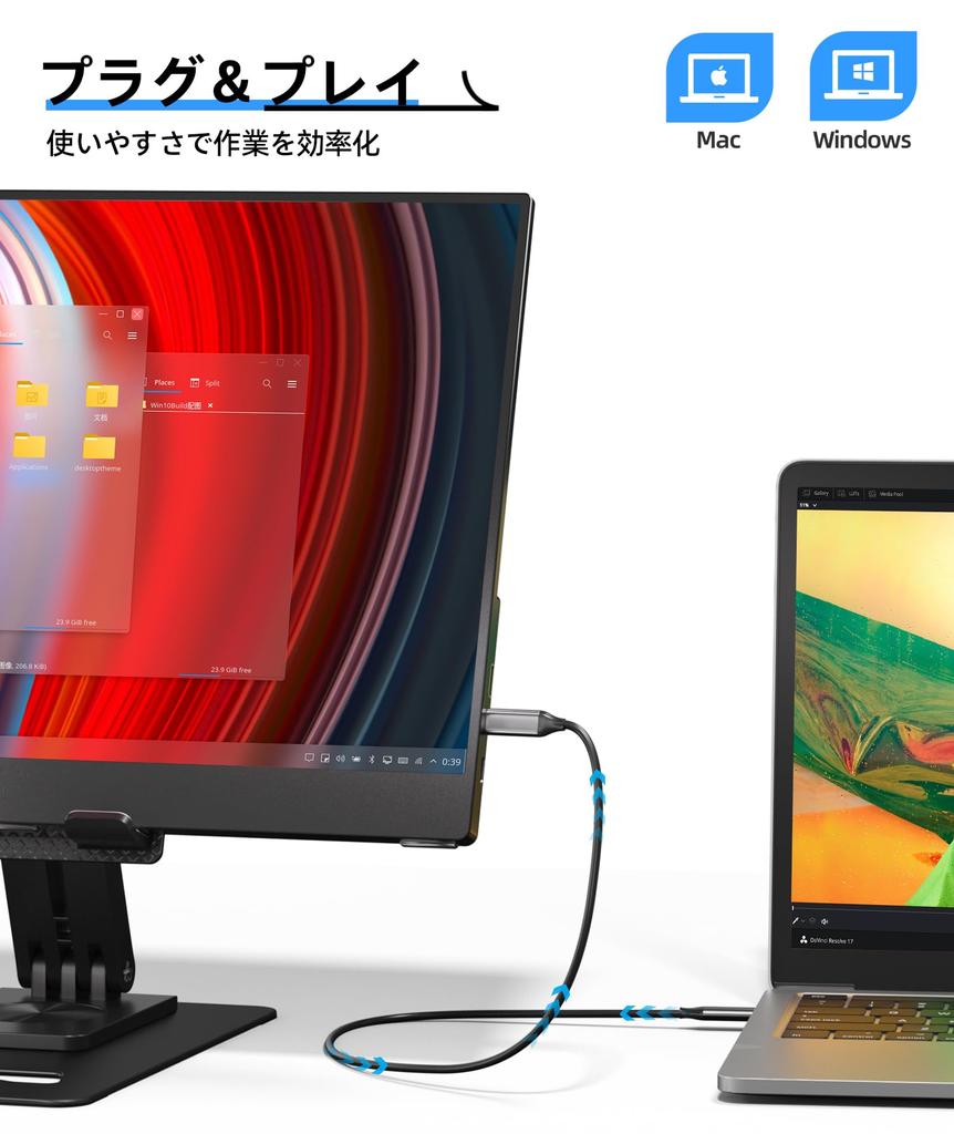 Ingnok mobiilne ekraan Tolline mobiilne ekraan FHD matt ekraan IPS LCD paneel miniHDMI koos alusega Ühildub arvetega 15.6 A+ USBType-C
