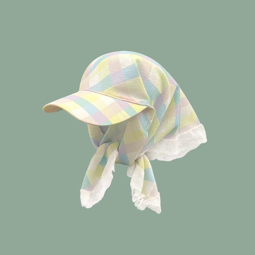 Dopamine Style Triangle Headscarf Hat Quick-drying Strappy Bandana Hat  Women