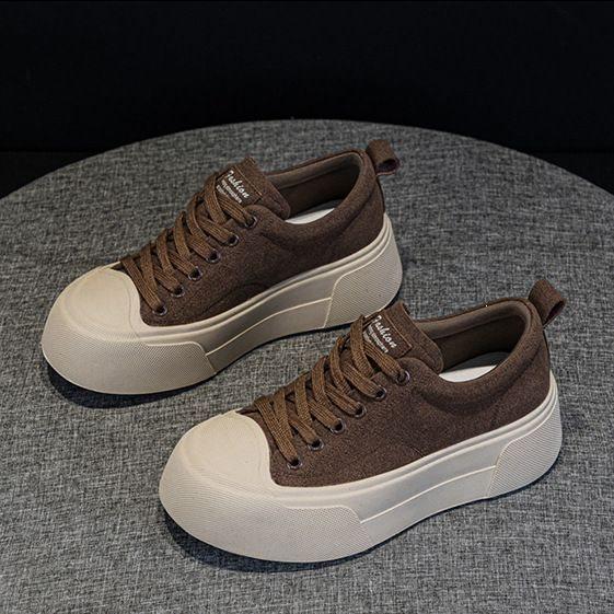 Aiilei Increases the Height of Casual Platform 2026 Retro Spring Board Shoes, Lightweight New Muffin, Versatile Biscuits