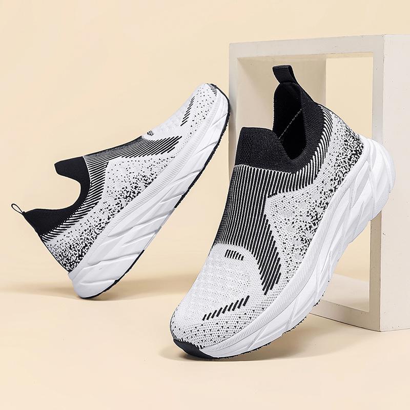 Large Size Couple Flying Woven Casual Sneakers Flying Woven Men's and Women's Shoes Net Shoes Large Size Men's Shoes Casual Shoes Sneakers