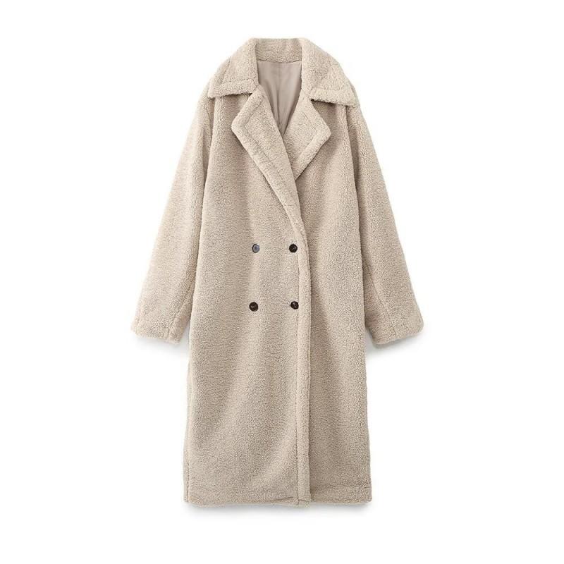 Cappotto oversize in pile da donna stile pendolare Miscela di cashmere Taglia moda S XS M L