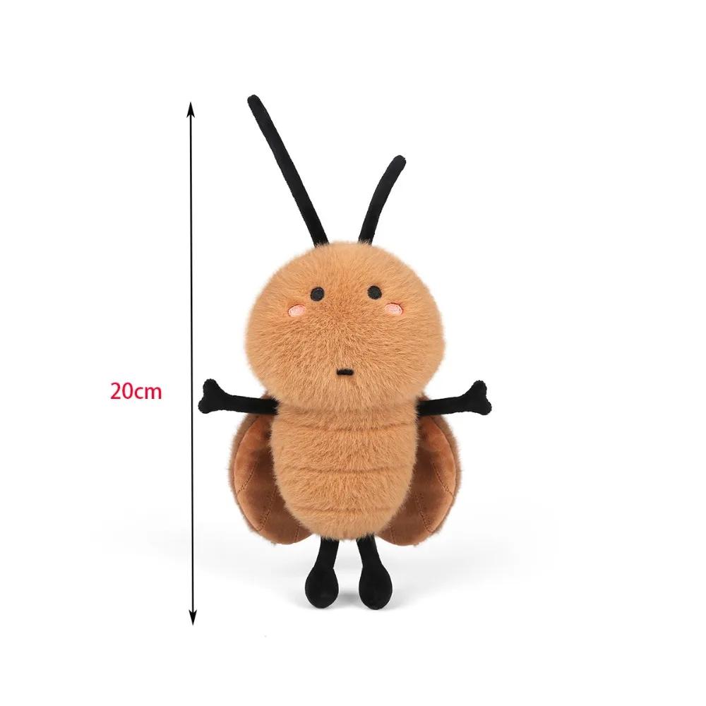 18CM Cute Cockroach Stuffed Animal Toy Soft Fluffy Doll for Kids Cute Hug Pillow Sleeping Companion Birthday Gift Home Decor