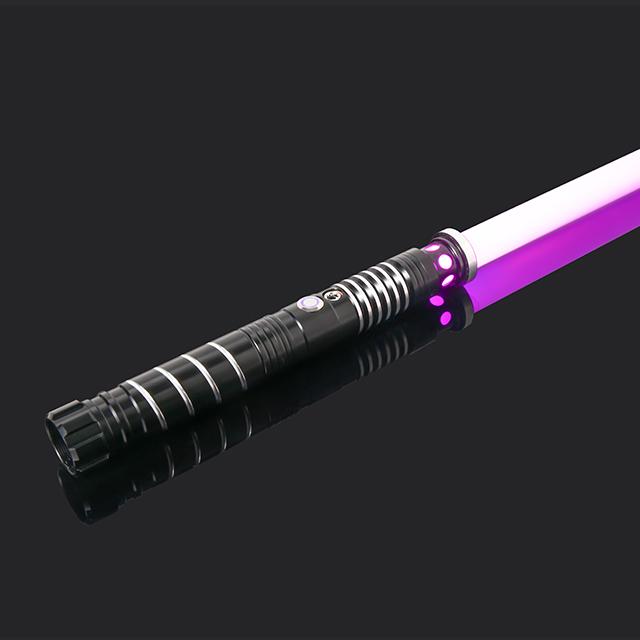 RGB Metal Lichtzwaard Zwaard Sabre De Luz FOC Rave Duelleren Knipperend Speelgoed 7 Kleurwisselend Kpop Lightstick