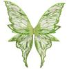 Glittery Butterfly Wings Costume Props - Elastic Strap Gold Stamp Decorated for Themed Party & Photography
