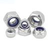 10pcs 304 Stainless Steel Self-locking Nut Hex Nylon Hardware Accessory Locknut M2 M3 M4 M5 M6 Black Silver Insert Lock Nut