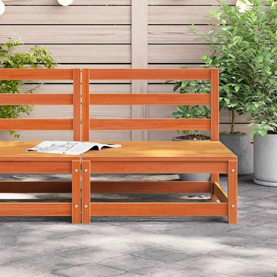 Garden Sofa Without Armrests Wax Brown 70 X 70 X 67 Cm Solid Wood