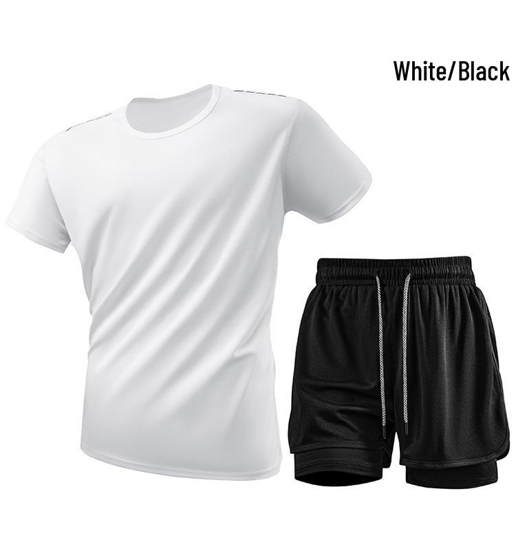 European-Size High-Elastic Yoga Suit - Summer Quick-Dry Lightweight Sport Pants, Two-Piece Look