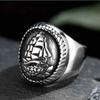Vintage Gotischer Segelbootring Für Männer Edelstahl Wikinger Talisman Coole Segelaccessoires Segler Schmuck