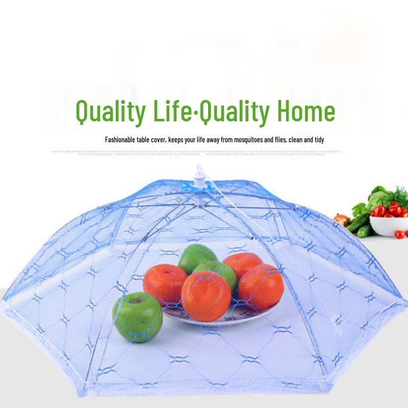 Foldable Lace Food Cover: Large Round Insect-Proof Table, Dish & Rice Protector Umbrella