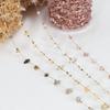 1meter Stone Chain Crystal Irregular Glass Stone Beads Chains Necklace Bracelet Components For DIY Jewelry Making Findings