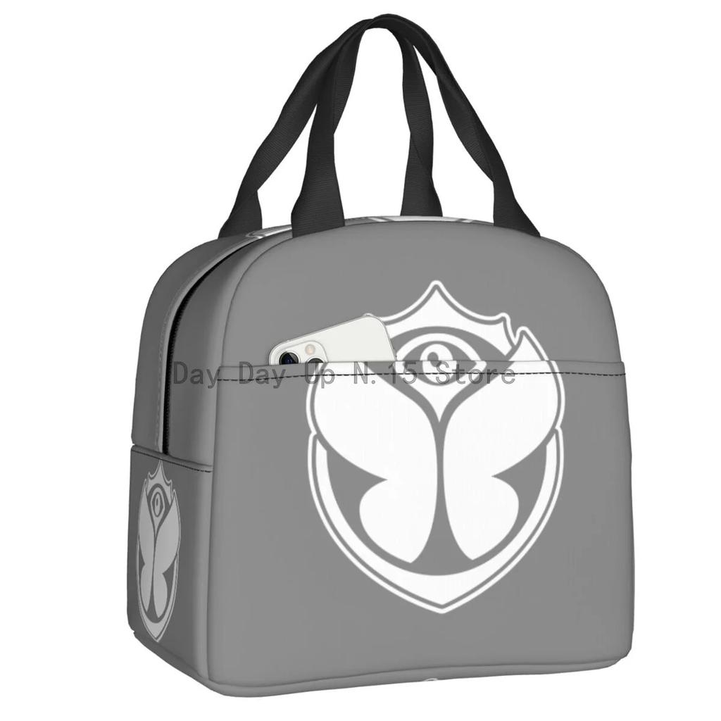 Insulated Lunch Tote Bag for Women Electronic Dance Funny Print Resuable Cooler Thermal Food Lunch Box School