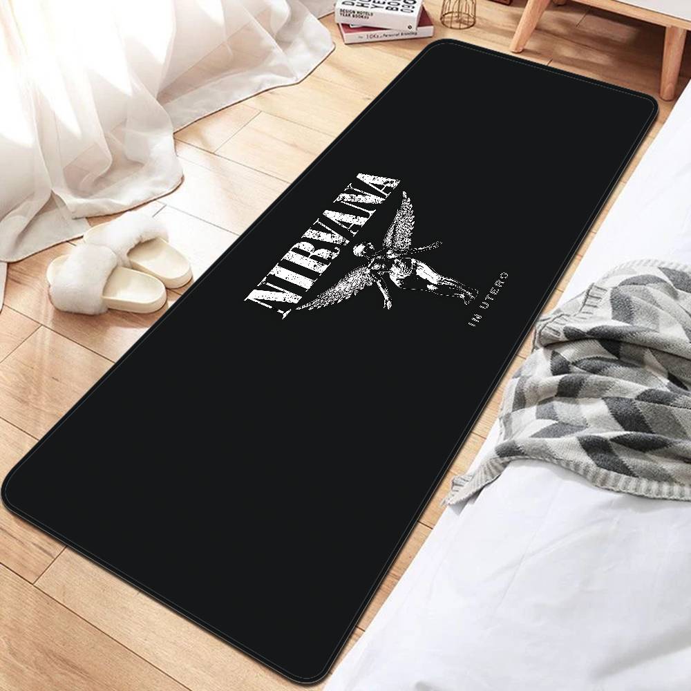 N-Nirvana Rock Band Kitchen Mat Cheaper Anti-slip Modern Living Room Balcony Printed Modern Home Decor