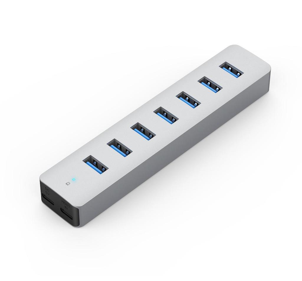7-Port USB-C 3.1 Hub with Power – 7-in-1 USB 3.0 Expander
