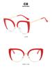 Cat-Eye Semi-Rimless Large Anti-Blue Light Eyeglass Frames, 2023 Retro Trend, European & American Style.
