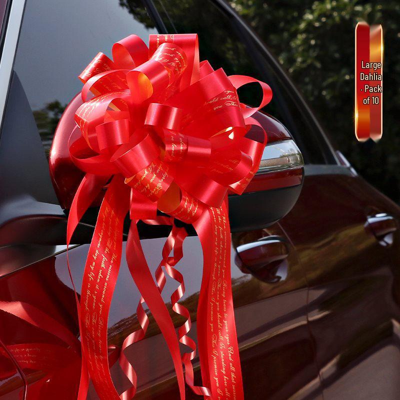 Wedding Car and Room Decor Set with Ribbons and Butterflies