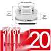 60-Teeth 5M Timing Pulley, T-Slot Width 16/21/27mm, BF Type Stepped with Machined Hole 6-20mm