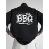 European Sizes Men'S T-Shirt, Perfect for Barbecue Parties, Featuring a Stylish Double-Sided Print, Ideal for Casual Outings And Sports