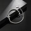 Classic Zircon Cross Bracelets for Men, Stainless Steel Chain Wristband, Stylish Religious Jewelry Gift for Dad Father Husband