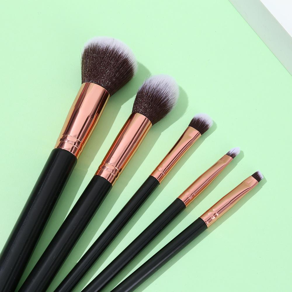 5-Piece Makeup Brush Set Beginner Beauty Tools Loose Powder Brush Eyeshadow Brush Eyebrow Brush Lip Brush Beauty Tools