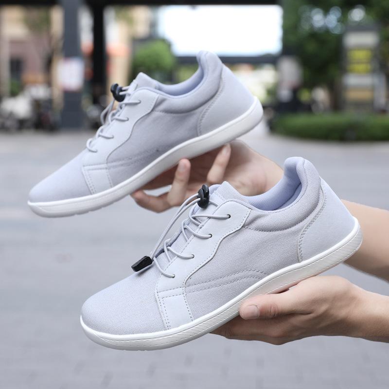 Large size breathable mesh shoes men's and women's fly-woven sports shoes wide version barefoot shoes flat casual shoes wide and narrow shoes