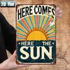 Vintage Sun Moon Boho Metal Wall Art 20x30cm Home Decor Tin Sign