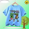 67 Brainrot Children 100% Polyester T-Shirt Boys' Sports Shirt Girls' Casual Top Summer Short Sleeve Personalized Cartoon Print