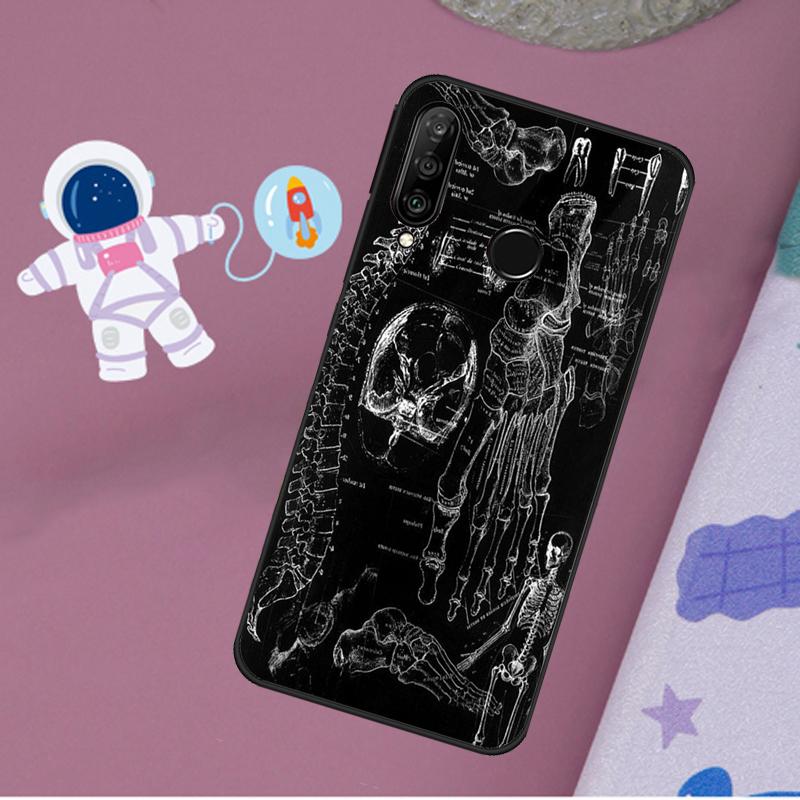 Radiological Human Organs Skeleton For Huawei Nova 12s 12i 11i 8i Y73 Y72 Y61 Y91 Y90 Y70 Y60 9 10 SE P30 P40 Lite P60 Pro Case
