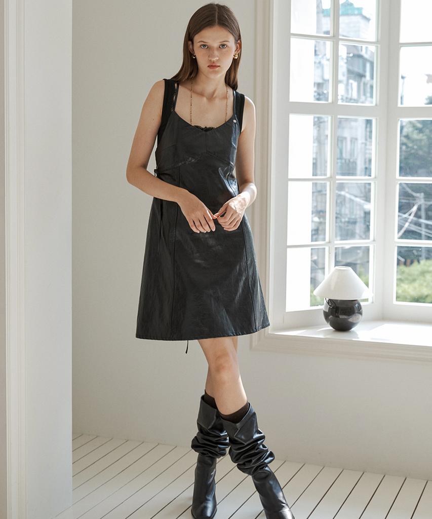 Guess Faux Leather Strap Dress Op3W5770