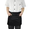 Plain Black Short Cooking Catering Work Restaurant Cafe Bar Apron Waitress