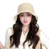 Cappello da Donna a Secchiello Estivo Vuoto Sottile Traspirante Cappello da Sole Femminile Cappello Panama da Spiaggia Pieghevole Outdoor Giapponese Lesure Cappello da Pescatore