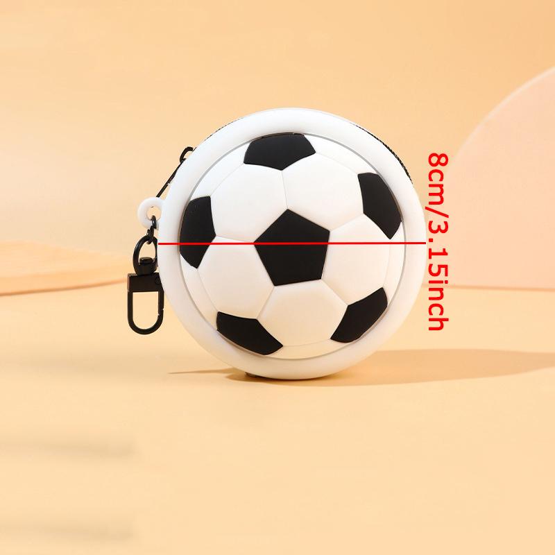 WTEMPO Creative Sporty Mini Coin Purse Ball Series Zipper Soft Storage Bag DIY Casual Headphone Case and Hanging Accessory Various Ball Game Souvenirs