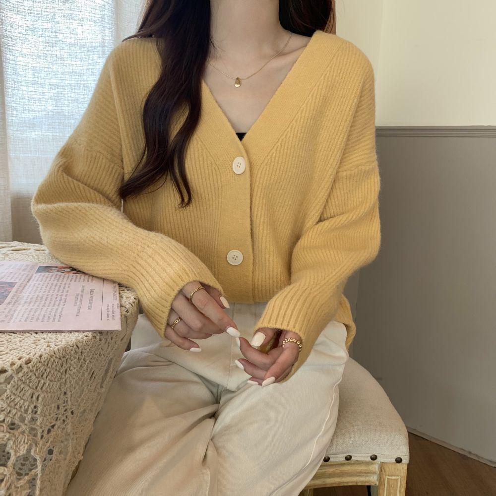 2025 Herbst Damen Lockerer Cardigan Pullover - Lässiger Kurzstrickwaren Trend