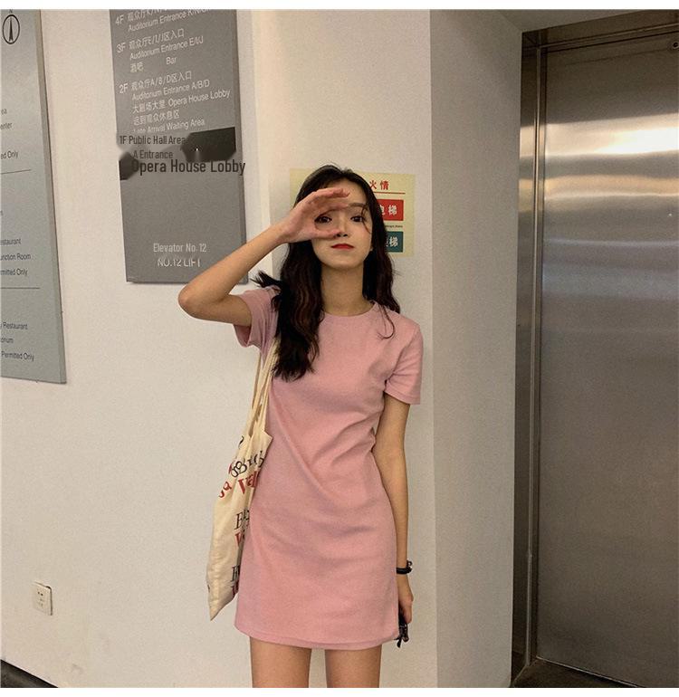2026 Summer Korean Long Dress - Solid Color Women's Skirt