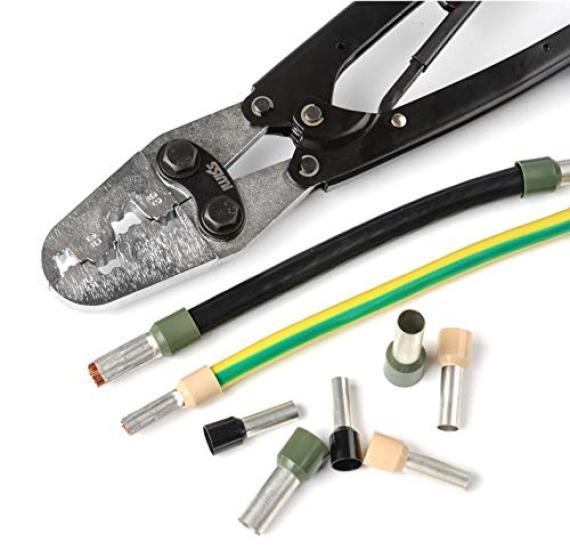IWISS Large Ferrule Wire End Sleeve Crimping Pliers with Ratchet, IWS-70WF-JP