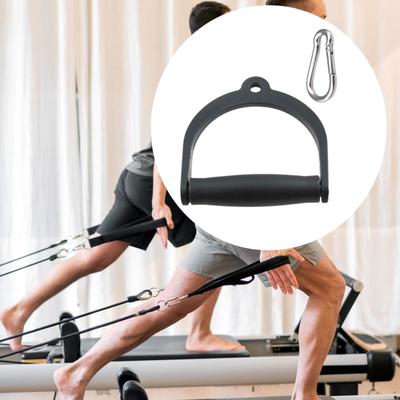 LAT Pulldown Attachment with Carabiner Accessories Fitness Equipment D Handle Comfortable Grip for