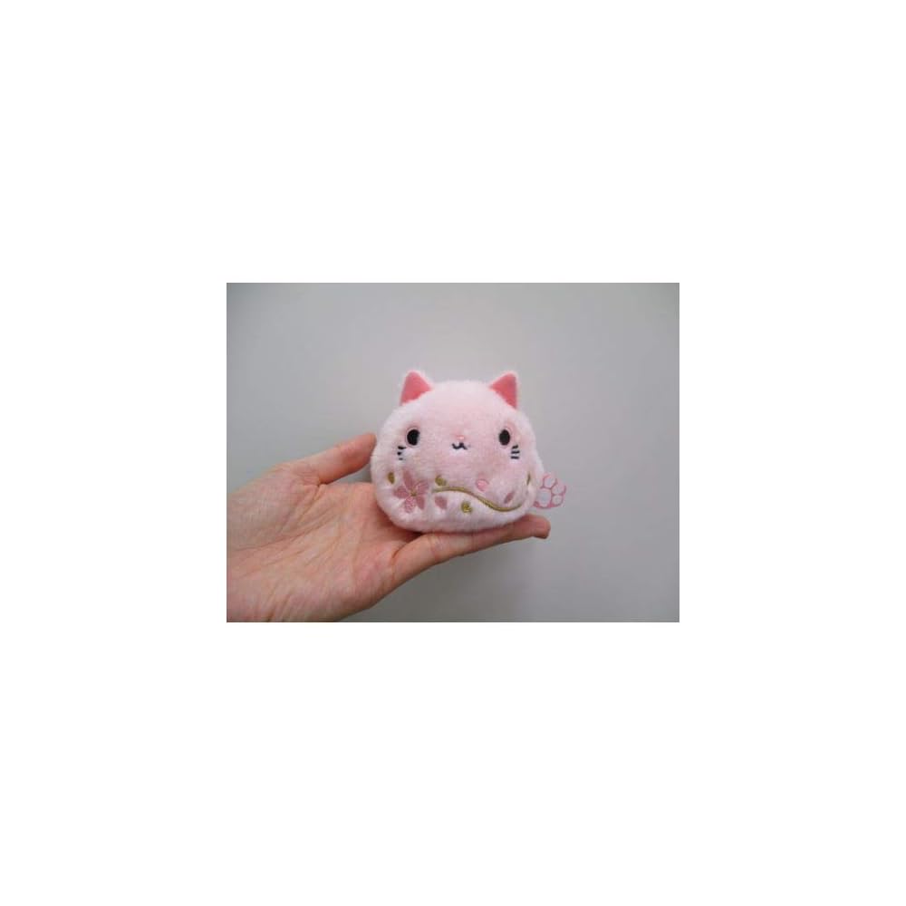 Sanei Boeki Original Plush Cat Dango Sakura 7.5x6x7cm Animal Toy