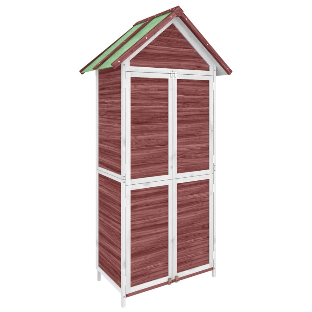 vidaXL - Tuinschuur - 89x52,5x175 - cm - massief - grenenhout - mokkakleurig
