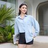 New Korean Retro Casual Style Spring and Autumn Women's Plaid Shirt Temperament Elegant Simple Commuter Top Jacket