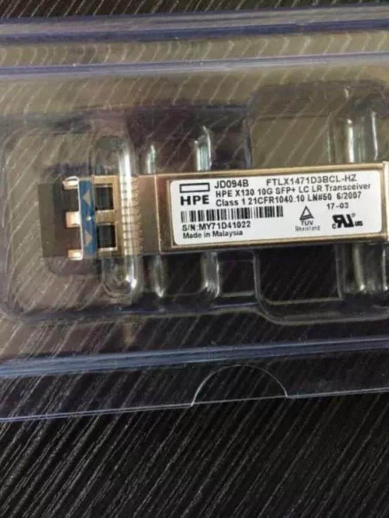 HP JD094B Optical Module: HPE X130 10G Single-Mode 10G-LR SFP+ FTLX1471D3BCL-HZ