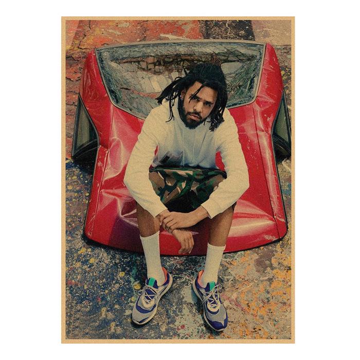 J. Cole & Lamar Rap Hip Hop Kraft Paper Wall Mural 491