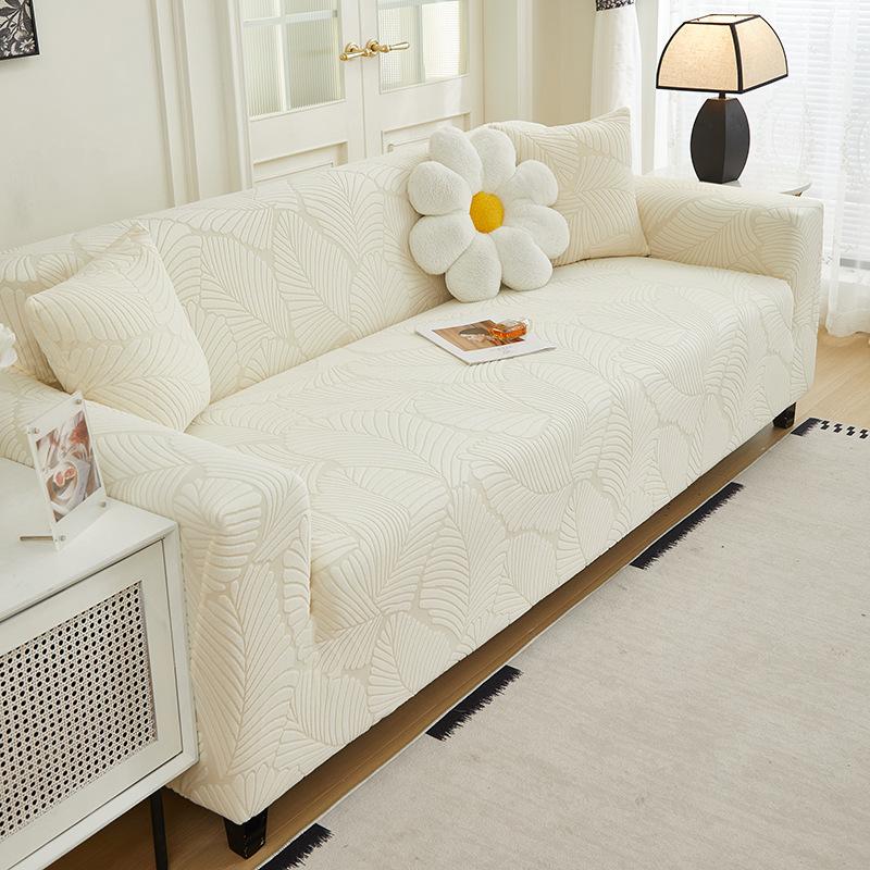Straight Row Sofa Cover Elastic All-Season Universal Jacquard Dust Cover Non-Slip Anti-Cat Scratch Living Room Sofa Armrest Back