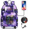 Kaiju No. 8 Printed USB Port Backpack Youth Student School Bag Large Capacity Travel Daypack